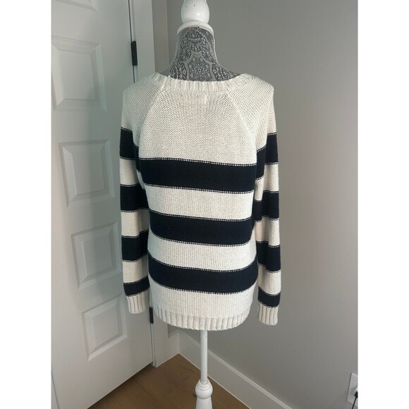 Abercrombie & Fitch Chunky Knit striped sweater Women’s size Large L - Picture 3 of 6